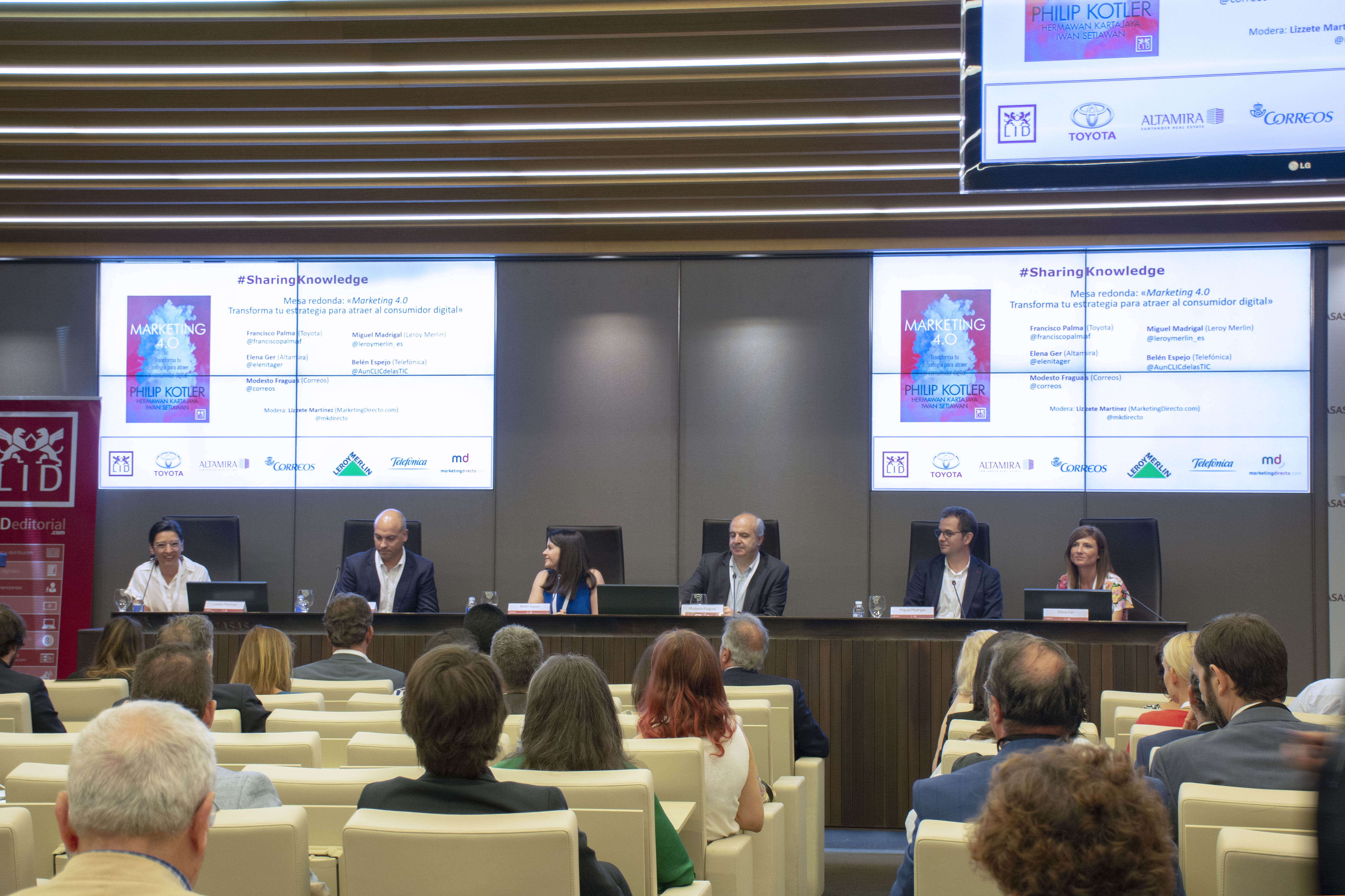 Toyota, Altamira, Correos, Telefónica y Leroy Merlin participan en la mesa redonda Marketing 4.0 basada en el último libro de Philip Kotler