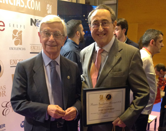 Julio Valles, director del diccionario de la Real Academia de Gastronomía, Premio Gourmet en la X edición de los Premios Excelencias